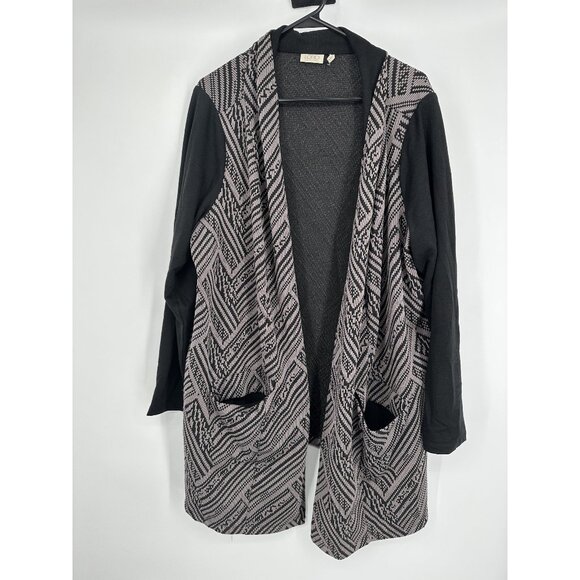 LOGO by Lori Goldstein Cardigan Sweater Gray‎ Plus Size 2X - Picture 1 of 5